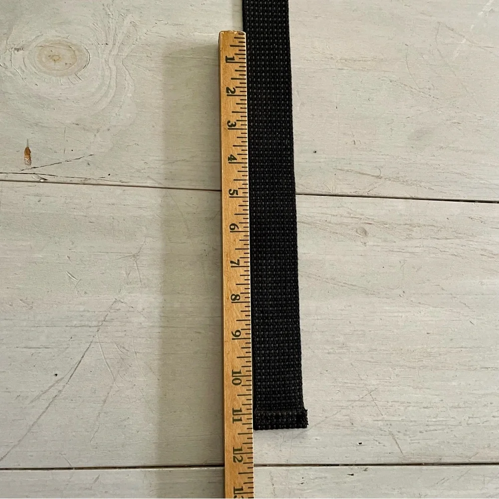 Black & Gray Woven Belt D-Ring Buckle Unisex Dekko Accessories Ltd 47”x 1 3/8”